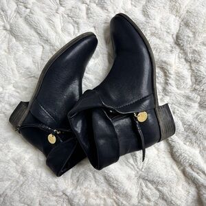 See By Chloe Black Leather Moto Ankle Boots